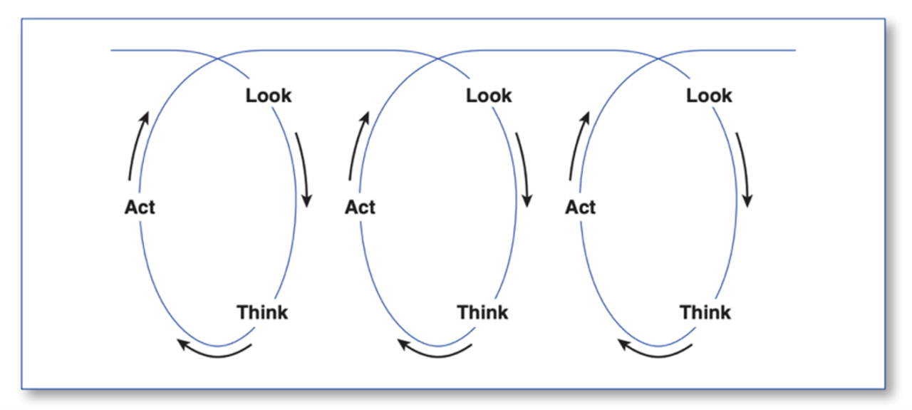 Look, Think, Act model