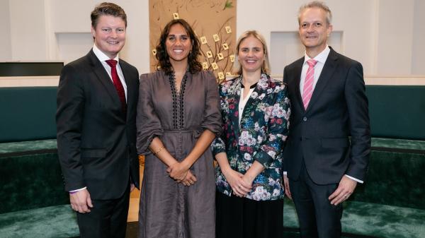 Hon. Ben Carroll MP, Kirli Saunders (OAM), Emily Benson (Academy Director, Teaching Excellence Division), Peter Saffin (Academy, Acting CEO)